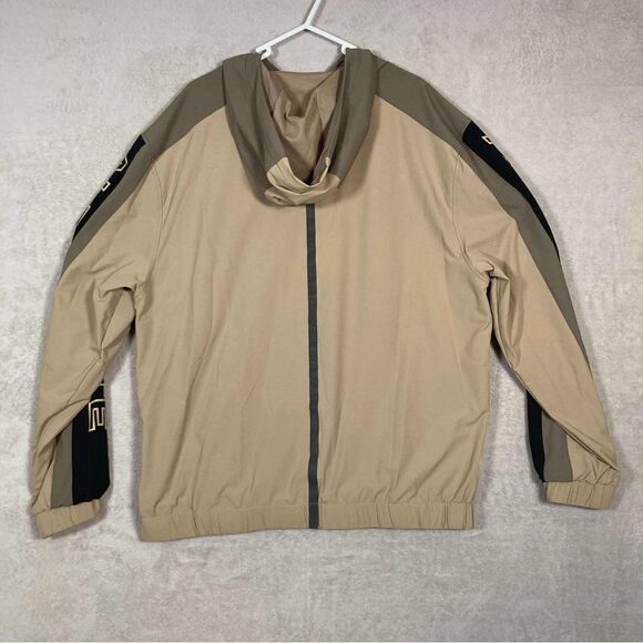 Alphalete EXP Infinity Tech Windbreaker Quarter Zip Jacket Size L Desert Safari - Picture 3 of 7
